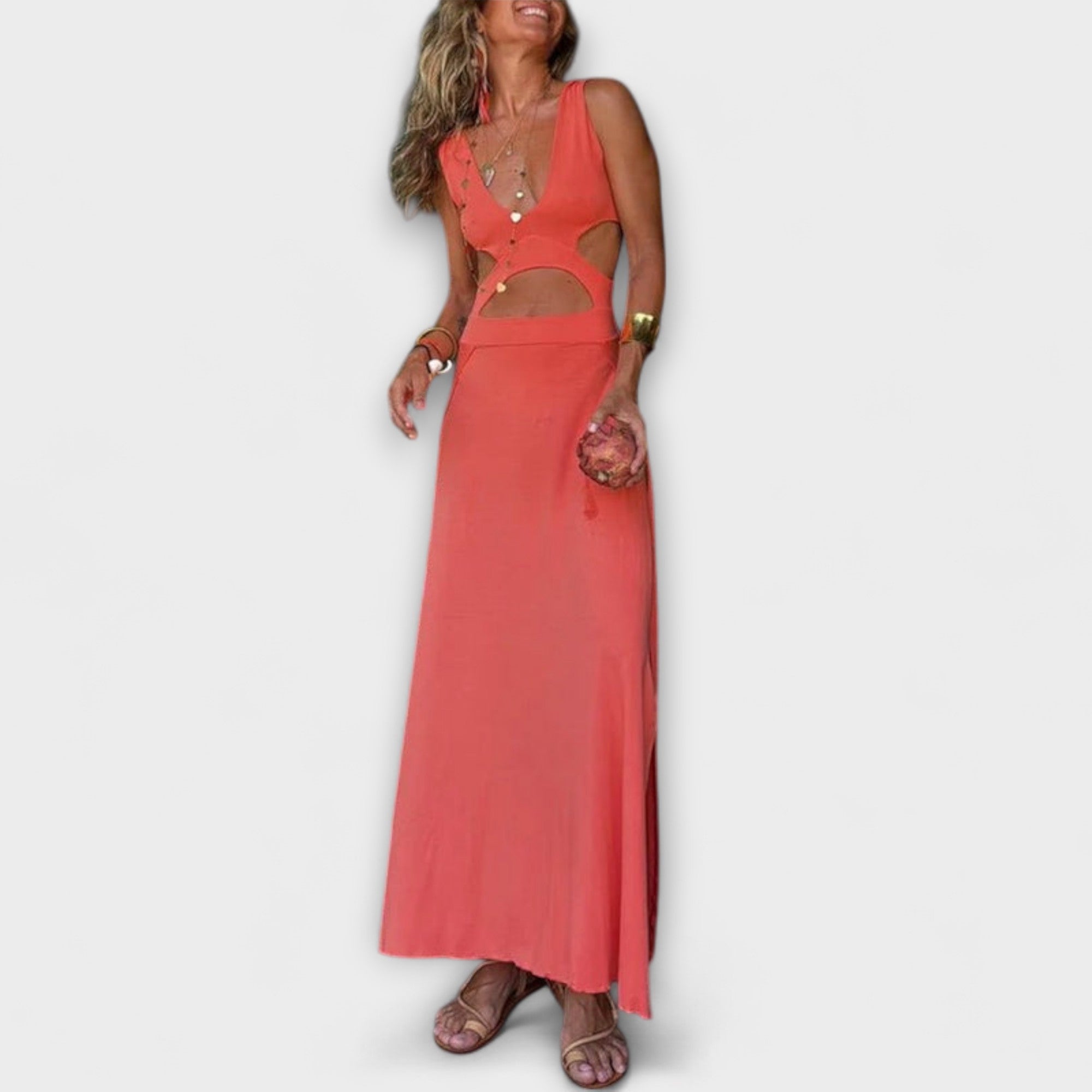 Ella ™ ｜Eleanor Tie-Dye Výrez Stretch šaty