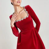 Emília™ | Zamatové minišaty