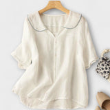 Brenda ™ ｜Ľanová blúzka