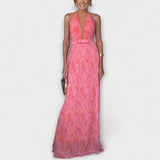 Seraphina  ™ ｜Elegantné Šaty s Halter V-Výstrihom a Plisovaním