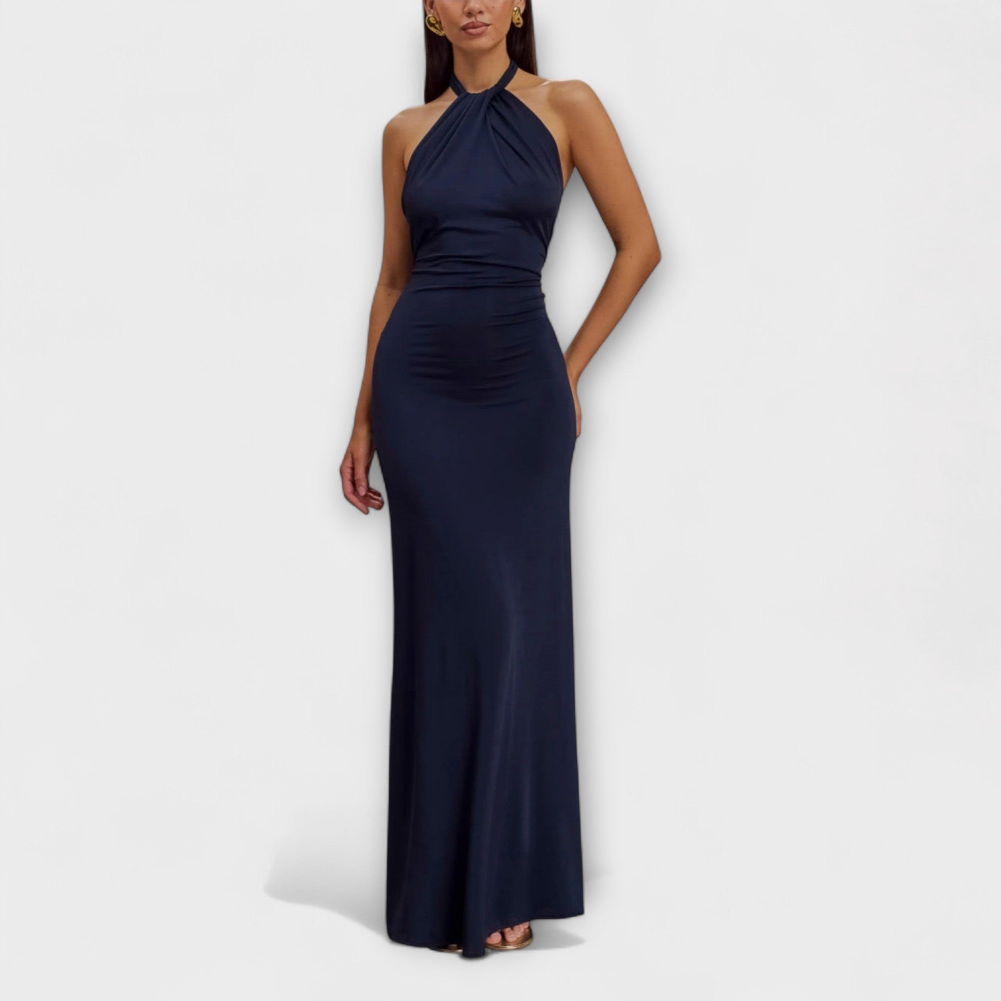 Lagune ™ ｜Slinky Halter Maxi Šaty