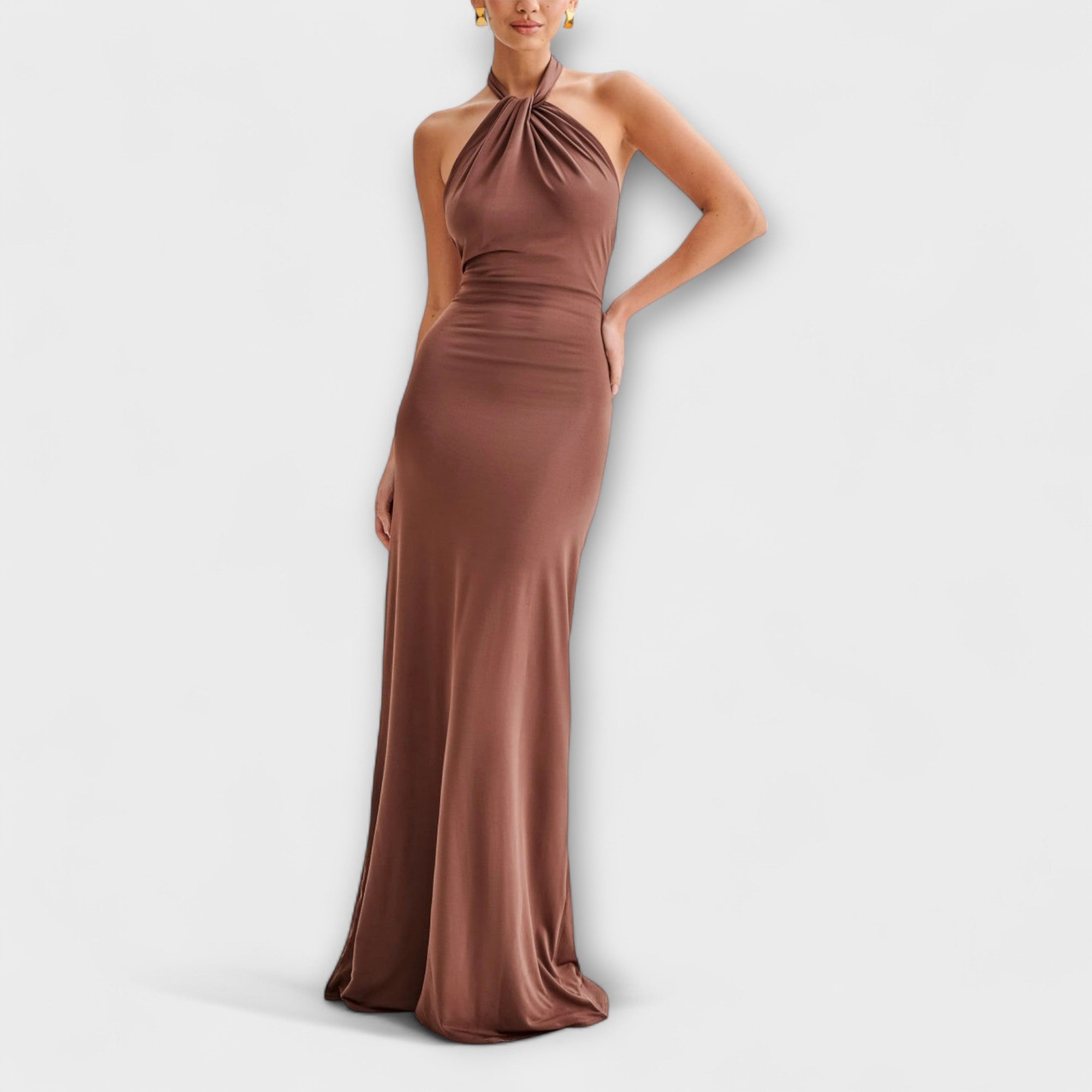 Lagune ™ ｜Slinky Halter Maxi Šaty
