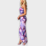 Pia  ™ ｜Maxi šaty s jednostranným riasením