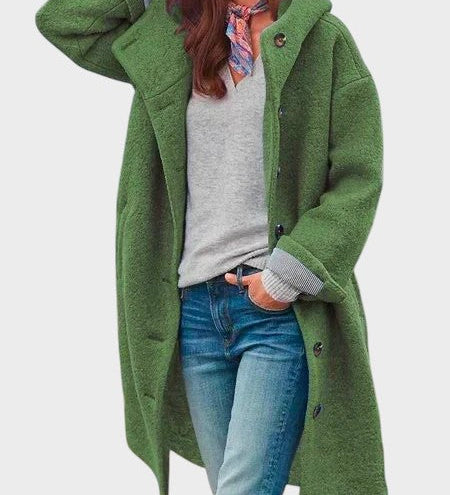 Alena™ ｜Bunda s gombíkmi a kapucňou