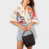 Ziva ™ ｜ Carla krátky rukáv s kvetinovým vzorom