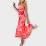 Pia  ™ ｜Maxi šaty s jednostranným riasením