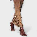 Kathleen ™ ｜ Zlaté pletené maxi šaty od Dolly