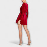 Wren ™ ｜Mini šaty z mäkkého sametu s ozdobou z drahokamov