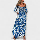 Bella  ™ ｜ Šaty s odhalenými ramenami a morskými kvetmi