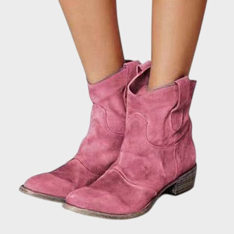 Lucia ™ ｜členkové topánky zo semišovej kože