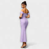 Ione  ™ ｜ Šaty Bodycon s odhalenými ramenami a riasením