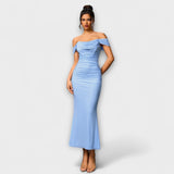 Ione  ™ ｜ Šaty Bodycon s odhalenými ramenami a riasením