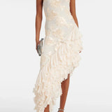 Karen ™ ｜ Maxi šaty s kvetinovými aplikáciami