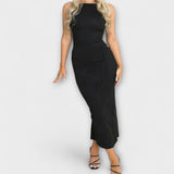 Eunika ™ ｜Štýlové bezrukávové zúžené dlhé šaty