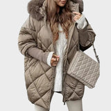 Denisa™ ｜Dámska midi parka s pletenými rukávmi