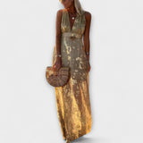 Augustína ™ ｜Plyšové šaty s V-výstrihom a detailmi z paillettes