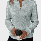 Alena™| Dámsky pletený sveter na zips