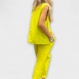 Jennifer ™ ｜Uvoľnený outfit z bavlny a ľanu