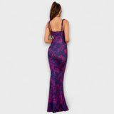 Thalia ™ ｜ Kvetinová potlač spoločenských šiat s viazanými ramienkami