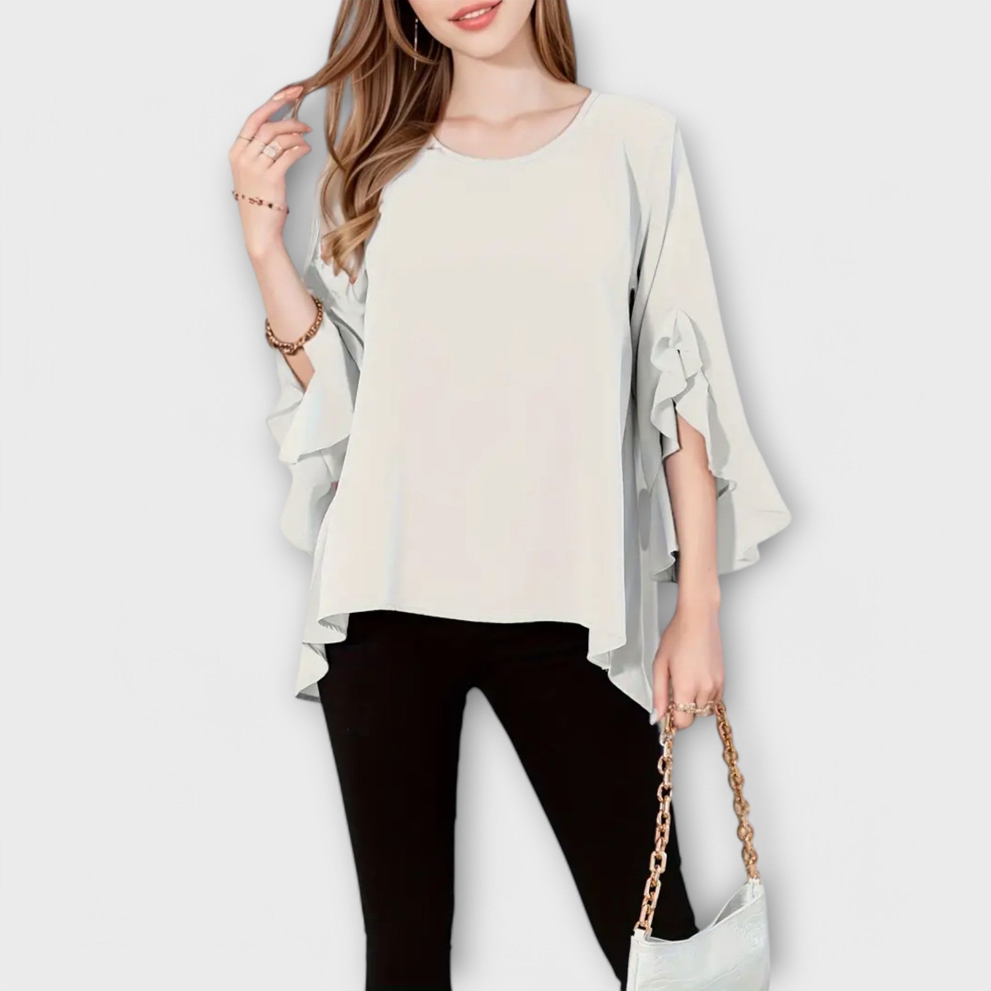 Aria ™ ｜ Dokonalá jarná blúzka s okrúhlym výstrihom