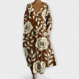 Fiona  ™ ｜ Dlhé, farebné šaty s výstrihom do V