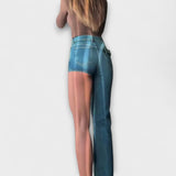 Astra™ ｜ Trendové asymetrické denimové šortky s jedným ramienkom