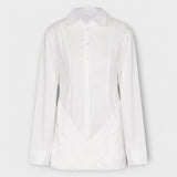 Indie ™ ｜ Dlhé biele plisované šaty s rukávmi