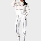 Marcela ™ ｜Ležérny set z 2 dielov s mikinou a líniovým detailom