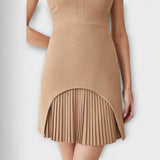 Elowen ™ ｜ Patchwork minidress inšpirované vojenským štýlom s vysokým golierom