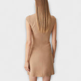 Elowen ™ ｜ Patchwork minidress inšpirované vojenským štýlom s vysokým golierom