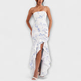 Zuri  ™ ｜Maxikabát s odhalenými ramenami a asymetrickým lemom