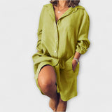 Krista™ ｜Pohodlná ľanová blúzka na bežné nosenie