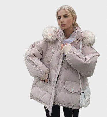 Božena ™ ｜ ŠTÝLOVÁ PREŠÍVANÁ BUNDA S KOŽUŠINOVÝM LEMOM