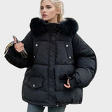 Božena ™ ｜ ŠTÝLOVÁ PREŠÍVANÁ BUNDA S KOŽUŠINOVÝM LEMOM
