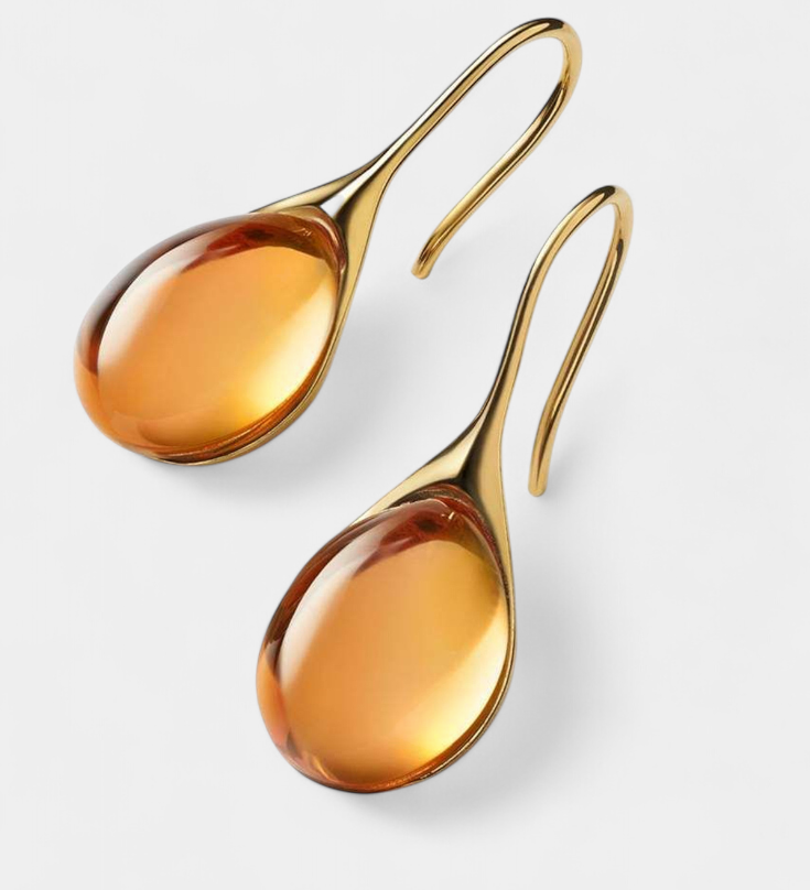 NÁUŠNICE S KRISTÁLOVÝM KVAPKOVÝM ZAVESENÍM V ZLATE A STRIEBRE