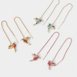 NÁUŠNICE S MOTÍVOM PTÁČIKA A MIXOVANÝCH ZIRKÓNOV