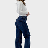 Júlia ™ ｜Džínsy so širokými nohavicami – Kráľovsky modrá