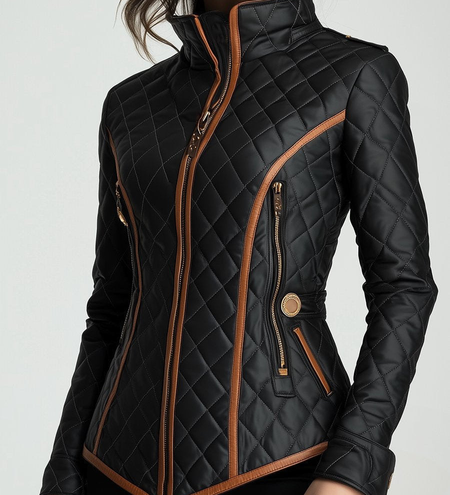 Lillian™ | Prešívaná bunda s diamantovým prešívaním