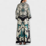 Giselle ™ ｜ Štýlové kvetinové vzorované voľné maxi šaty