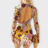 Dolores ™ ｜Šaty s 3D kvetinovým vzorom