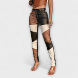 Emília™ ｜ Riemenbroek s farebným blokovým vzorom