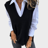 Hana ™ ｜Pletená vesta bez rukávov