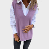 Hana ™ ｜Pletená vesta bez rukávov